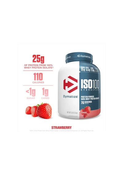 Dymatize Isolate 100 Protein Powder 2,3 Kg - Çilek çilek