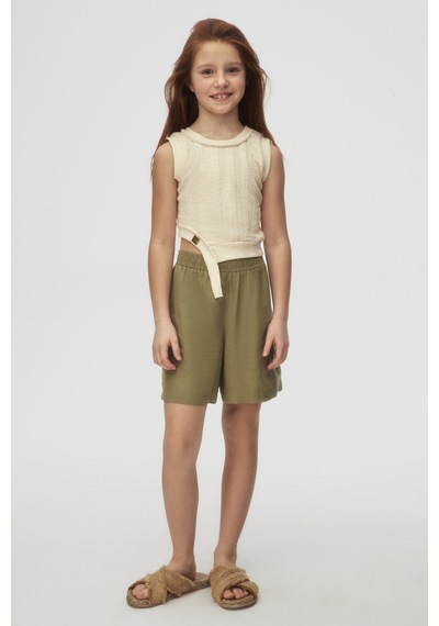 Nk Kids Homely Kız Çocuk Crop T-shirt 38342 Krem
