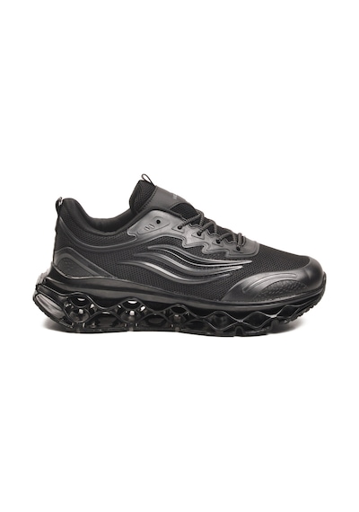 Siyah Memory Foam Bağcıklı Hafif Esnek Erkek Sneaker 2326 M Siyah
