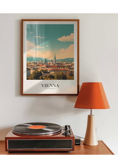 Çerçevesiz Poster Viyana Şehir Manzarası