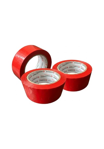 Hasbros Slikonize Bant Kırmızı Koli Bandı / 45 Mm X 100 Metre / 10 Adet