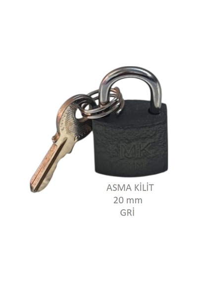 Adilon Asma Kilit, 20 Mm Gri