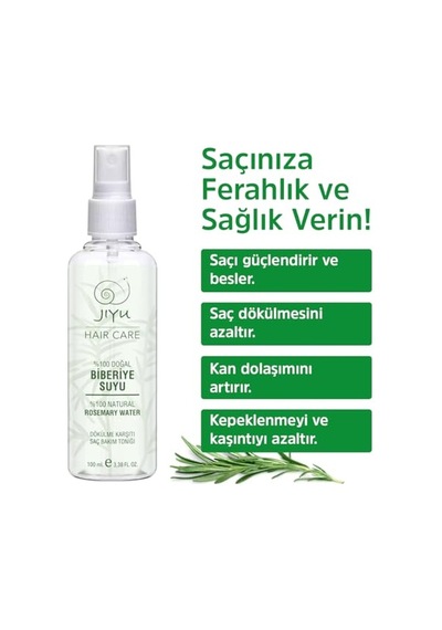 Tr Biberiye Suyu%100 Doğal Saf Saç Toniği 100 Ml Saç Dökülmesine Ve Uzamasına Destek Bitkisel Serum P