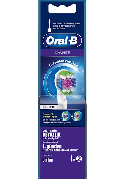Oral-B 3D White 2'li Diş Fırçası Yedek Başlığı EB18