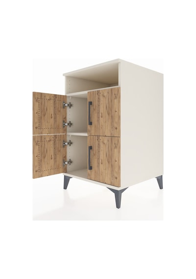 Kronos Komodin 2 Raflı 4 Kapaklı 60x59x96 Aytaşı-çam Aytaşı