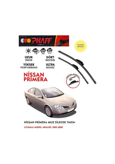 Nissan Primera P12 Silecek Takımı 2008 Model Araca Özel Aparat