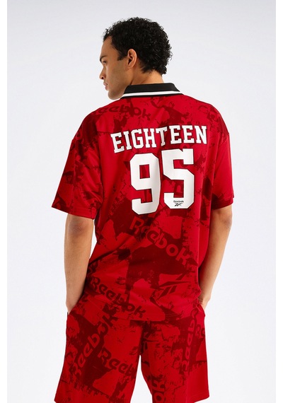 Reebok Street Sport Ftbl Jersey Kırmızı Erkek Kısa Kol T-shirt 000000000102343592 Kırmızı-sıyah