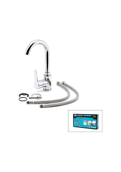 Kinetex Ktx-2639 Krom Delta Lavabo Bataryası - Aç Kapa
