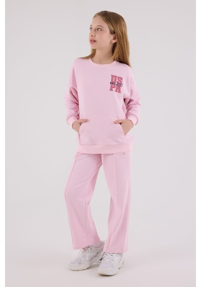 U.S. Polo Assn. Kız Çocuk Pembe Eşofman Takımı Us2307-c-v1 Pembe