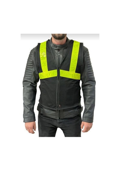 Venom Motosiklet Yelek Reflektörlü Neon Çizgili Motorcu Reflektif Yeleği Venom Motosiklet Yelek Reflektörlü Neon Çizgili Motorcu Reflektif Yeleği