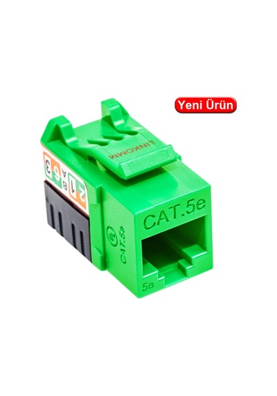 Lınkomm 34922 Cat6a 50u 90 Derece Keystone Jack Yeşil