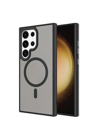 Galaxy Uyumlu S24 Ultra Kılıf Sert Pc Arka Yüzey Wireless Şarj Özellikli Casen Flet Magsafe Kılıf