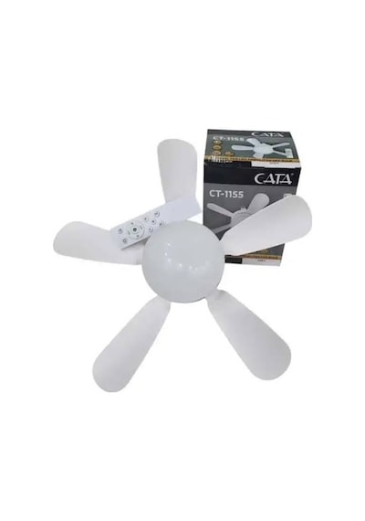 Cata Karayel Tavan Vantilatörlü Led Ampul Fan Led Ampul 3 Renk Kumandalı