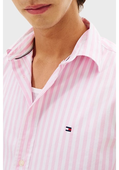 Tommy Hilfiger Erkek Gömlek Mw0mw42440 0d1 Pembe-beyaz Pembe-beyaz