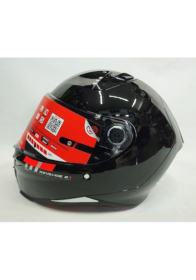 Mt Revenge 2 Solid A11 Şeffaf Vizörlü Kask Parlak Siyah