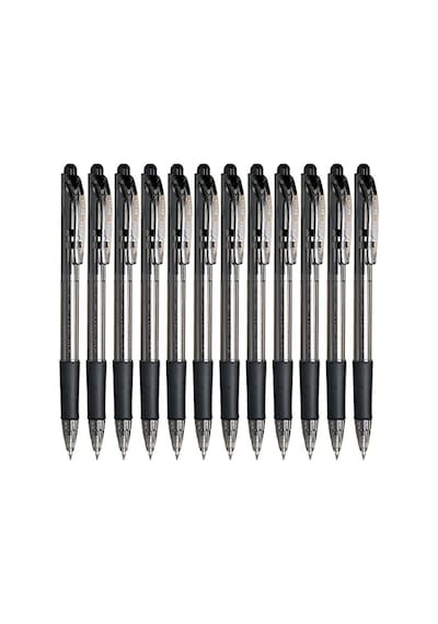 12'li Ekonomik Siyah Tükenmez Kalem Seti, 0.7 Mm ---