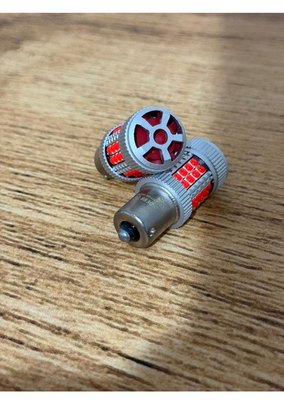 Forg93 Fanlı Tekduy Led Fanlı Kırmızı Led Beyaz Tek Duy 2 Adet Kırmızı