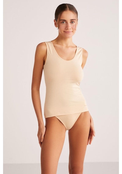 Kom Basic Singlet Kadın Atlet Beyaz
