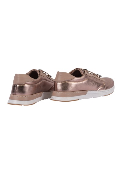Napa Shoes Hakiki Deri Hızlı Bağcıklı Ortopedik Taban Spor Ayakkabı Napa-383 Bronz