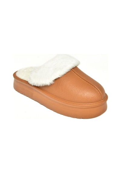 Fox Shoes T918264209 Kahverengi İçi Peluş Kadın Terlik Kahverengi