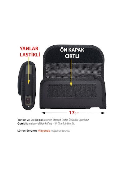 Exenar Poco M2 - M2 Pro - M3- M3 Pro - M4 Pro - M5 Kılıfı Kemere Takılan Bel Kemer Kapaklı Kılıf Siyah
