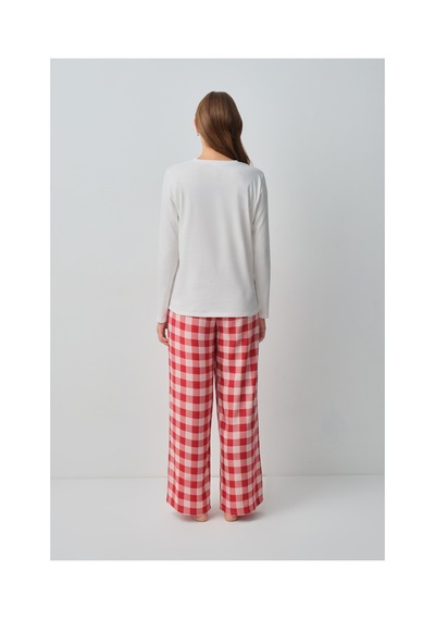 Suwen Lovely Pijama Takımı Wsh105101361114 Kırmızı