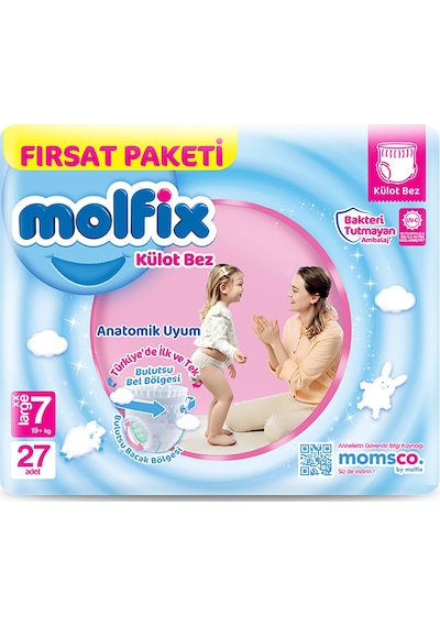 Molfix Külot Bez 7 Numara XXL Fırsat Paketi 27 Adet