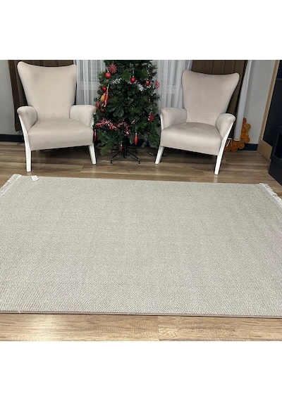 Hoom Rugs Vega S5486a Vizon Bej Hav Toz Vermez Hasır Dokuma Modern Makina Halısı Vizon