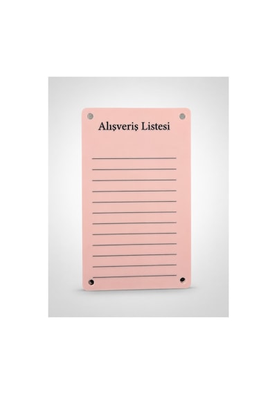 Alışveriş Listesi Yazı Tahtası - Silinebilir Kalemli Buzdolabı Not Panosu - 2 Adet Kalemli Sürpriz Hediyeli 21213165