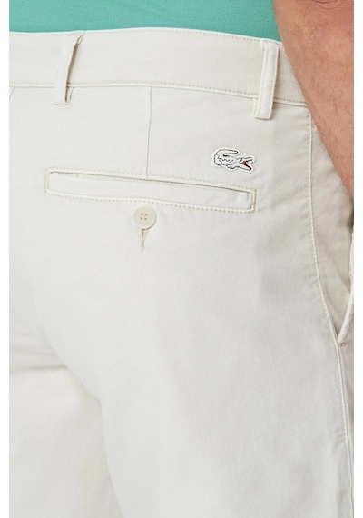 Lacoste Men's Slim Fit Organic Cotton Bermuda Shorts Erkek Dar Kesim Organik Pamuk Bermuda Şort Krem