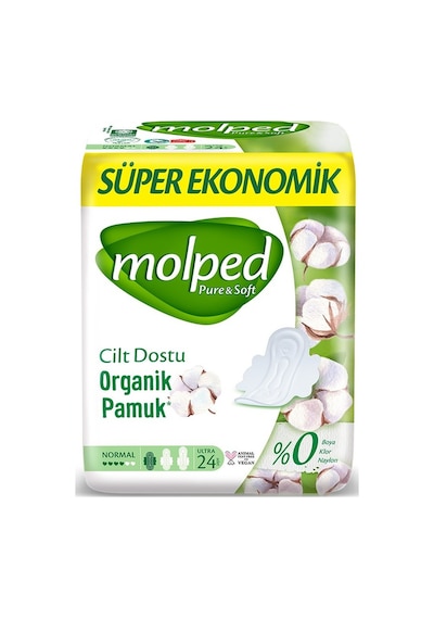 Molped Soft Care 4'lü Normal Hijyenik Ped, Sıvı Hapseden Emici Bölge Tarı