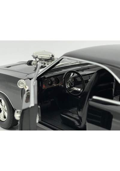 1:18 Ölçek Greenlight 1970 Dodge Charger With Blown Engine Diecast Metal Minyatür Model Araba 25cm