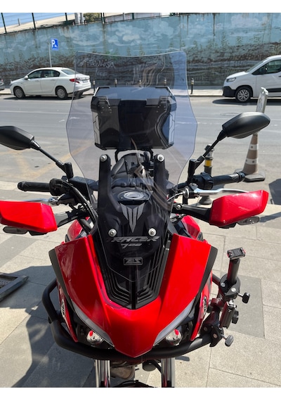 2020-24 Yamaha Tracer 700 Uzun Ön Cam Açık Füme Zeus 52cm 4mm Mt700 Açik Füme