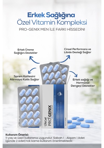 Pro-genix Men Multivitamin, Multimineral Ve Bitki Ekstreleri İçeren Takviye Edici Gıda