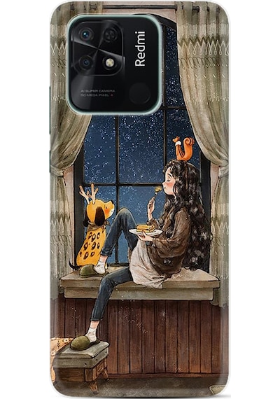Xiaomi Redmi Poco C40 Kılıf Resimli Desenli Baskılı Silikon Ananas Camera Glass 1358