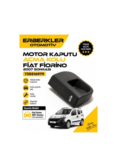 Fiat Fiorino Motor Kaputu Açma Kolu 2007 Sonrası 735516979 - Erb1679