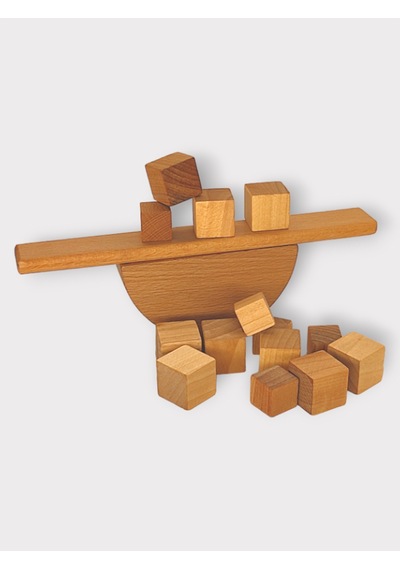 Cwwtoys Küp Denge 22 Parça Ahşap Denge Oyunu, 3 Yaş+