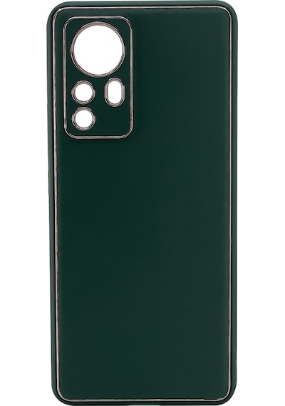 Nettech Xiaomi Mi 12 Pro Uyumlu Coco Leather Seri Arka Koruma Kılıf - Kırmızı Kırmızı