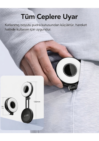 Led Işık Magsafe Uyumlu Çok Amaçlı Led Video Işığı Telefon Kamera Ve Laptop Profesyonel Selfie