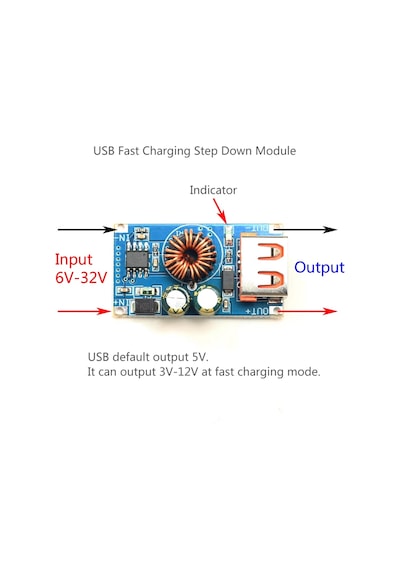 Usb Dc Step-down Modül 12v24v To Qc3.0 Mobil Telefon Hızlı Şarj Modülü Qcmını