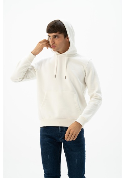 AR-MA Arma Erkek Kanguru Cepli Kapüşonlu Sweatshirt K24254928801 Ekru