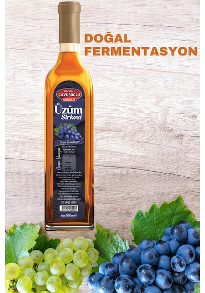 Bozkırlı Çavuşoğlu Doğal Fermantasyon Üzüm Sirkesi 500 ML