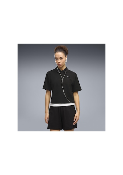 Puma Kısa Kol T-shirt Kadın Siyah Class Relaxed Polo T 000000000102708876