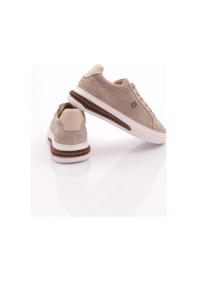 Dgn 5749 Erkek Sneaker Ayakkabi Bej Süet