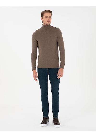 Pierre Cardin Erkek Vizon Melanj Kazak /triko 50296582-vr174 Vizon Melanj