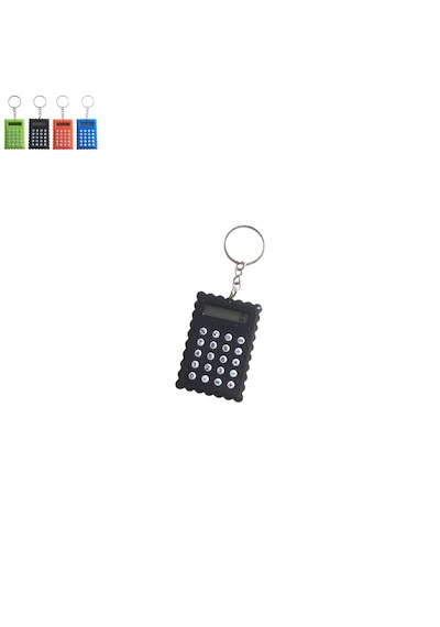 Bisküvi Şekilli Mini 8 Haneli Hesap Makinesi Anahtarlık 1 Adet Ebat: 5,5 Cm X 3,7 Cm Siyah