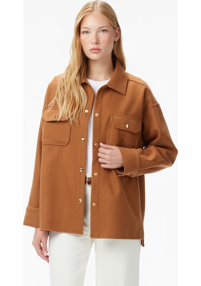 Nautica Kadın Kahverengi Regular Fit Gömlekdüz47w507t