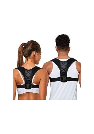 Unisex Siyah Dik Duruş Destek Korsesi
