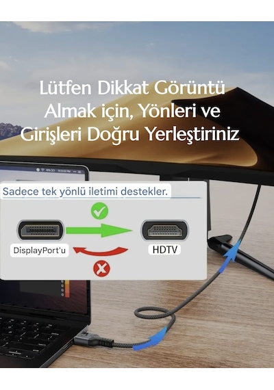 Ugourd 3-metre Displayport To Hdmı Çevirici Kablo 4k Dp To Hdmı