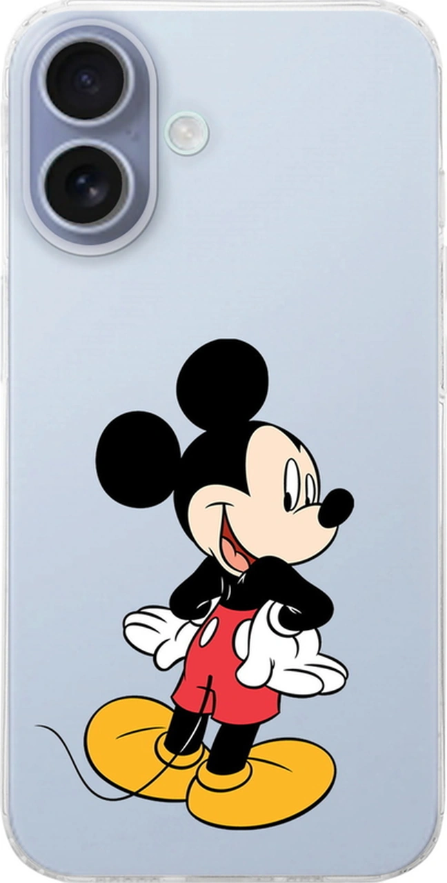 Apple Uyumlu iPhone 16 İle Mickey Mouse 4 Baskılı Kamera Korumalı Şeffaf Kılıf